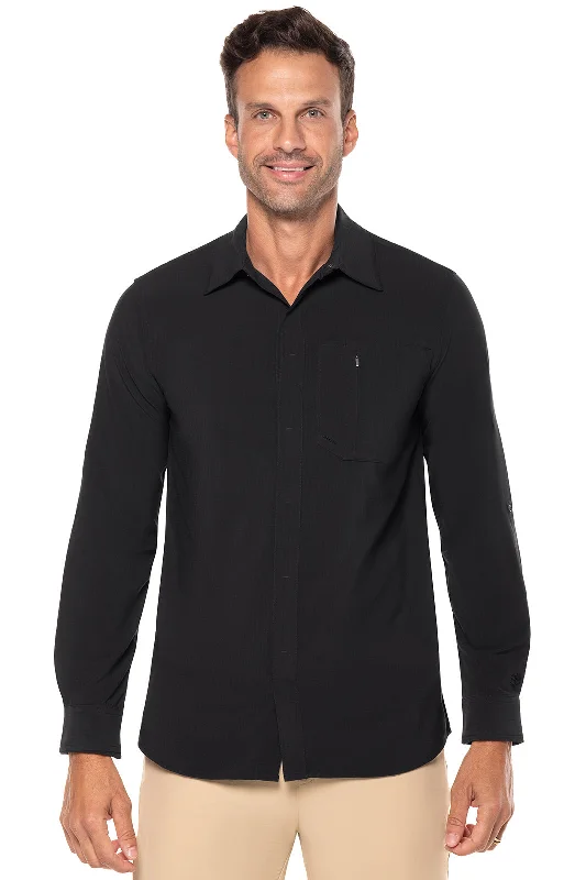 Men's Fiera Smart Shirt | Black Shadow Stripe