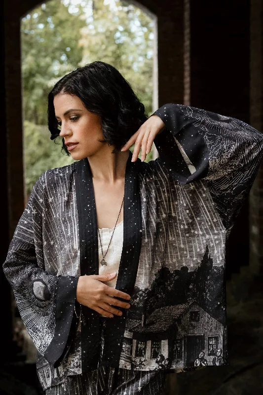Stargazer Pixie Duster Cropped Kimono w/ Falling Stars