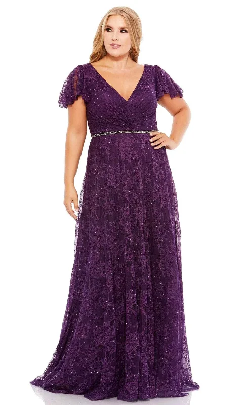 Mac Duggal 67761 - Floral Laced A-line Gown Revolve party dresses
