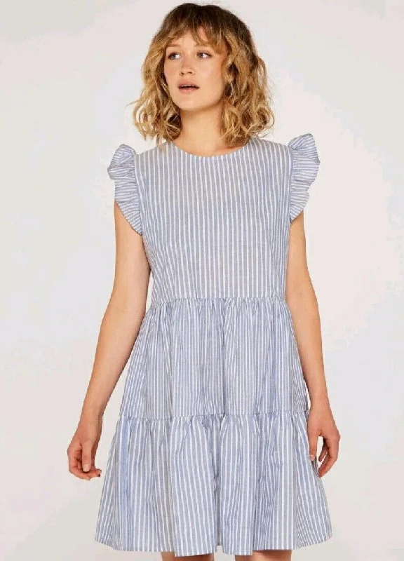 Apricot Blue Mixed Line Dress Uk8****Ref V540 Affordable unclassified dresses
