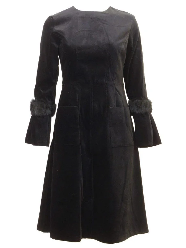 C & M Collection Fur Sleeve Dress Beach unclassified dresses