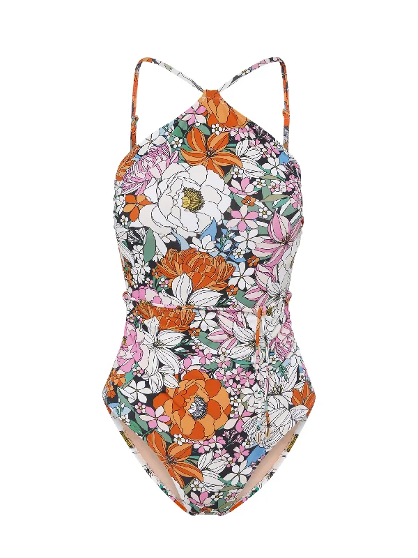 Daphne One Piece Tropical Garden Silk unclassified dresses