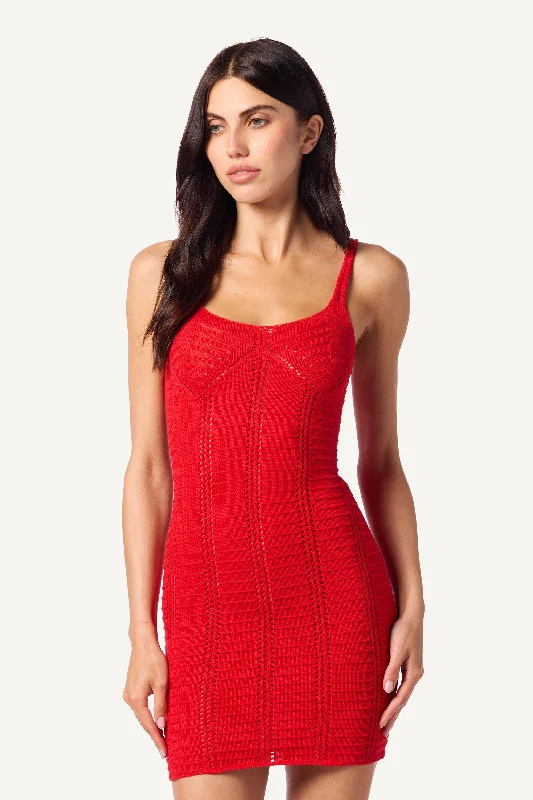ELM FITTED KNIT DRESS | SCARLET Beach unclassified dresses
