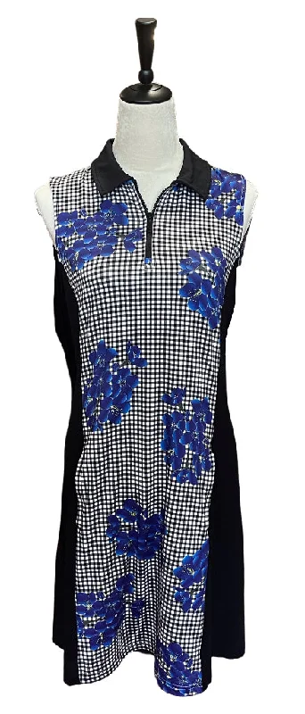 GG Blue Black Gingham Dress with Purple Flowers Size M. MSP$110 Breathable unclassified dresses GG Blue Black Gingham Dress with Purple Flowers Size M. MSP$110 Breathable unclassified dresses