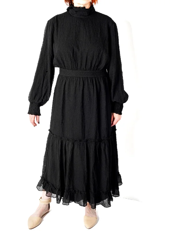 Technical Tiered Dress Velvet unclassified dresses