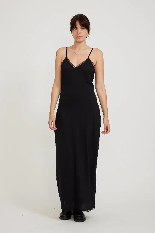 Margaux Slip Bamboo Black One-shoulder unclassified dresses