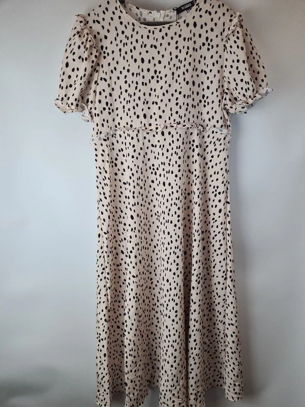 Missguided Ss Ruffle Midaxi Smock Dalmatian Dress Size 10 **** V335 Earthy tone unclassified dresses Missguided Ss Ruffle Midaxi Smock Dalmatian Dress Size 10 **** V335 Earthy tone unclassified dresses