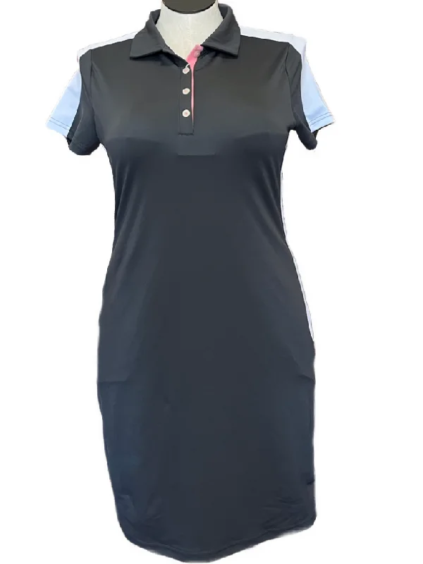 New Footjoy Charcoal & White Polo Golf Dress Size M MSP$125 Lightweight unclassified dresses
