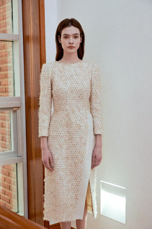 Nora Noh Golden Snow Dress Monochrome unclassified dresses