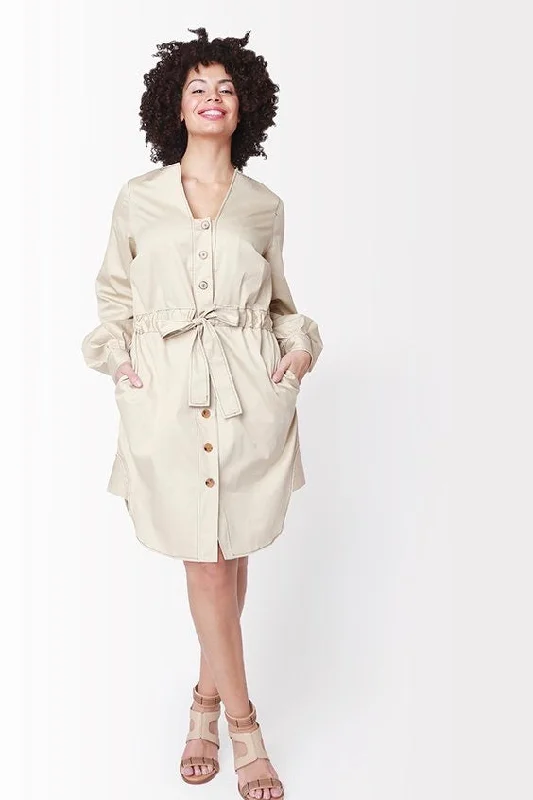 Shegul Emme Dress -Khaki Cotton unclassified dresses