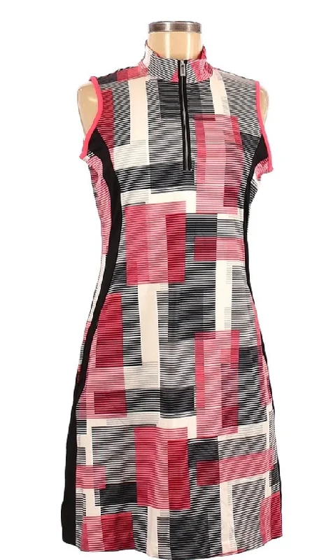 Tail Geometric Dress in Black, White & Red Size L  MSP $89 Cocktail unclassified dresses