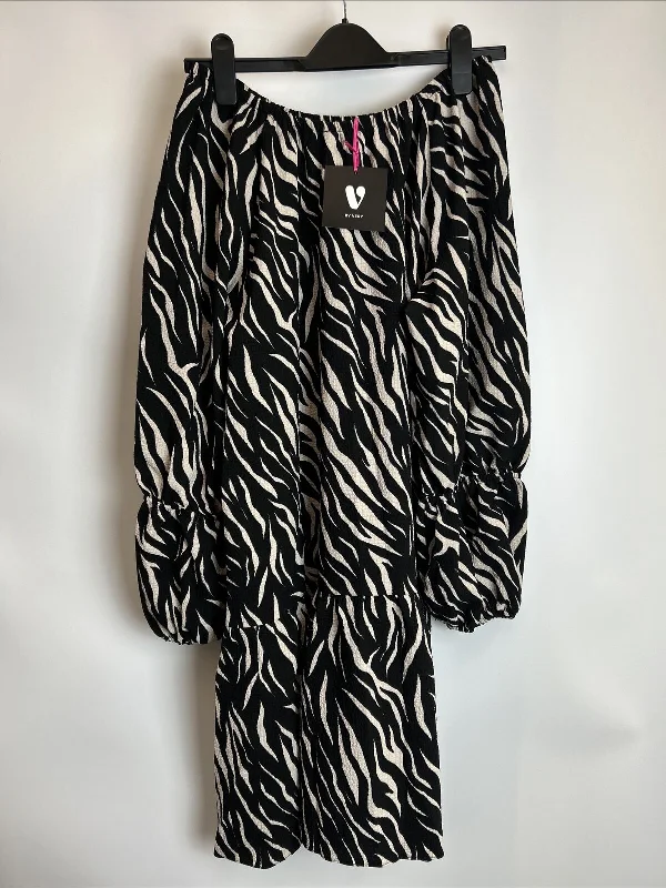Womens Animal Print Dress - Black. UK 10 **** Ref V328 Cocktail unclassified dresses Womens Animal Print Dress - Black. UK 10 **** Ref V328 Cocktail unclassified dresses