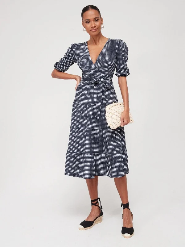 Womens Crinkle Tiered Wrap Midaxi Dress. UK 12 **** Ref V225 Backless unclassified dresses