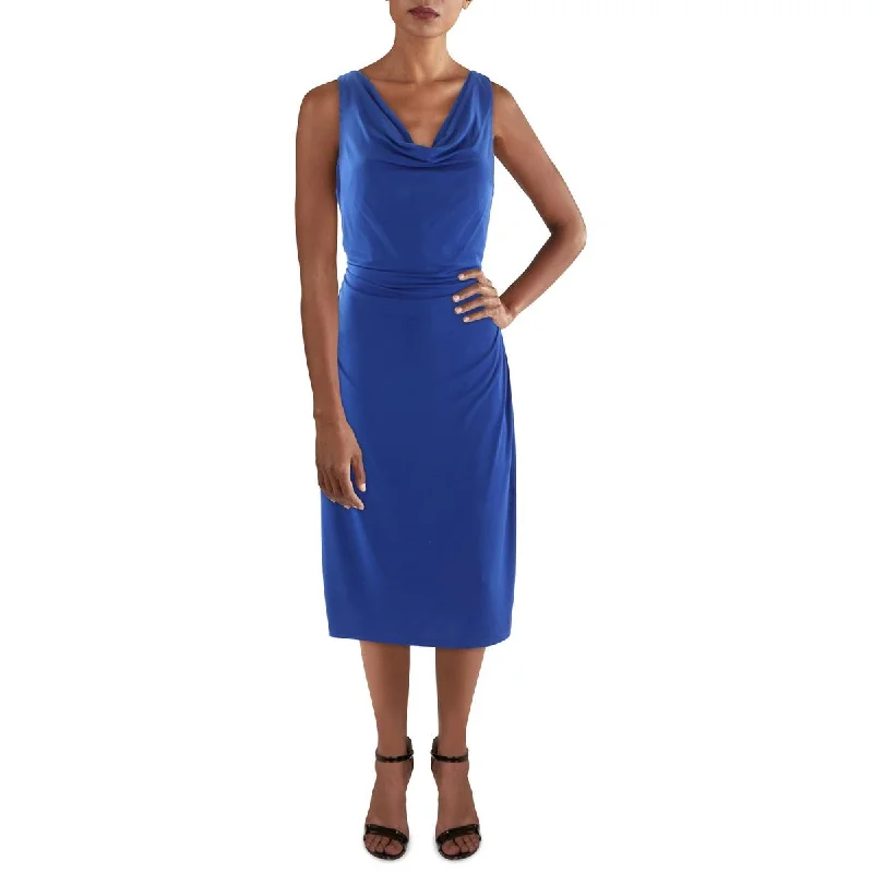 Womens Knit Midi Sheath Dress Lace-up Midi Skirt